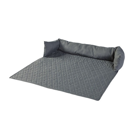 Quilted Pet Bed with Headrest