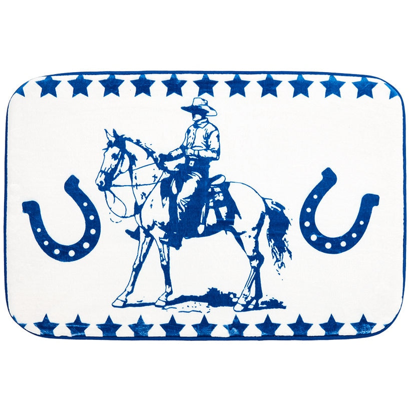 Buckaroo Cowboy Shower Curtain, Bath Rug, Hand Towels, Valance, or Hooks