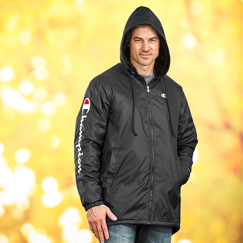 Champion® Men's Sherpa Stadium Jacket - Mulberry Small