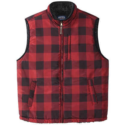 Men's Sherpa Lined Buffalo Plaid Vest