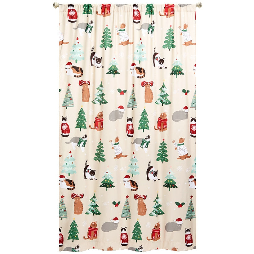 Merry Catmas Window Panel 50" x 63"