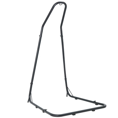 Outdoor Hammock Hanging Striped Chair or Black Metal Stand
