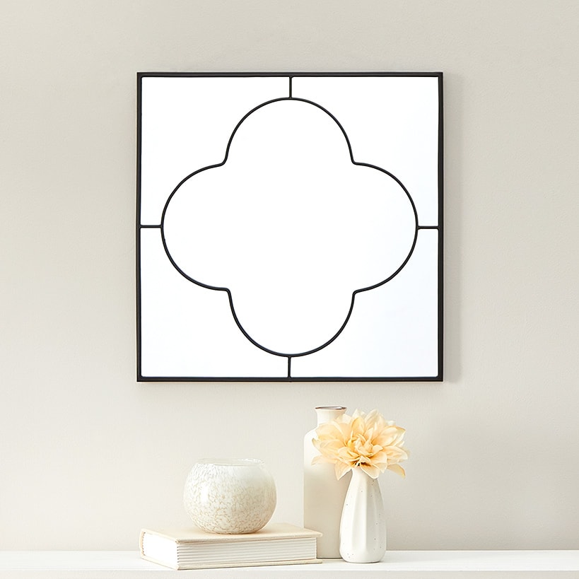 Decorative Flower or Oval Metal Mirrors - Black or Gold#select-mirror_black-flower