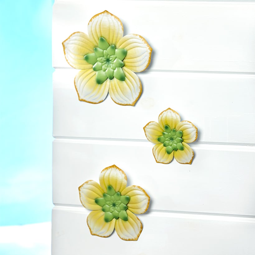 Tropical Home Decor#select-item_yellow-metal-wall-flowers