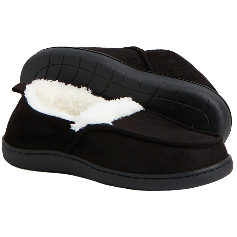 Unisex Fur-Lined Moccasin Slippers