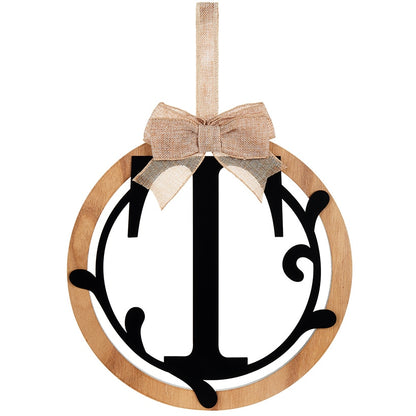 Country Monogram or Welcome Wall Hanging With Bow