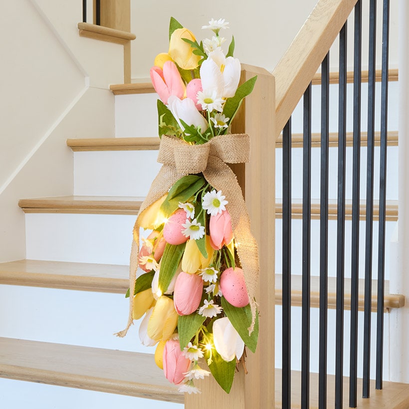 Spring Lighted Multi-Use Swag Décor - Easter Or Butterfly#select-color_easter