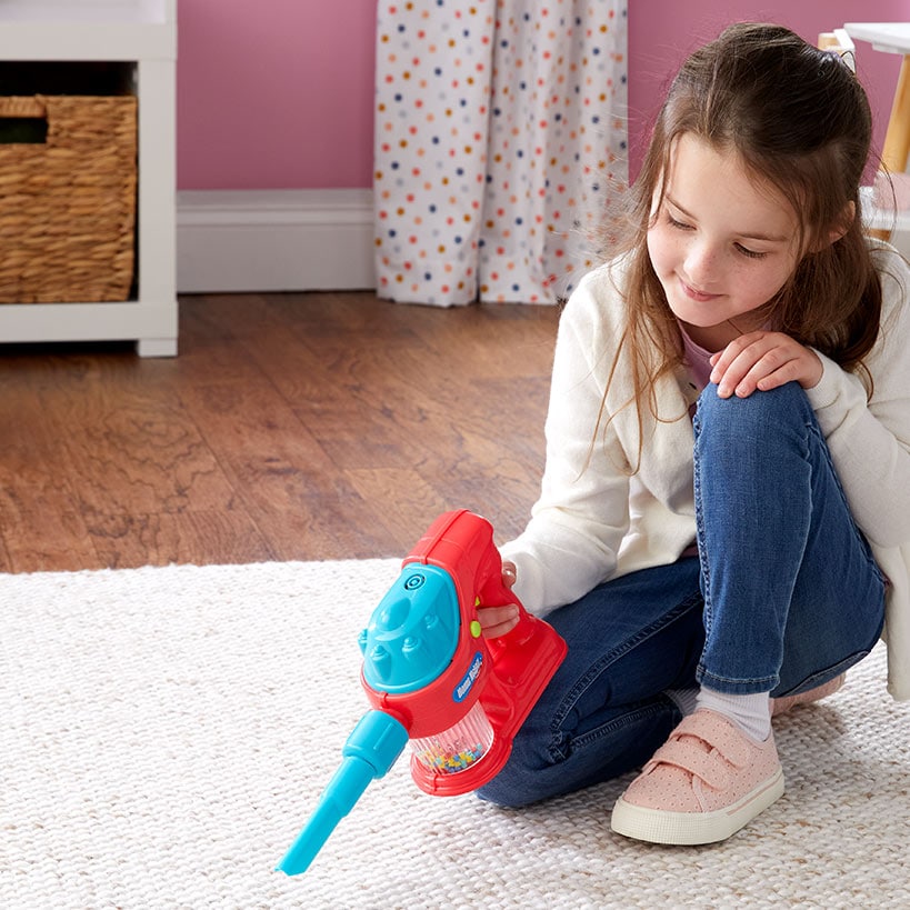 Kids' Cordless Toy Vacuum - Fun with Realistic Sounds and Working Suction