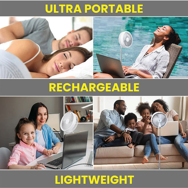 My Foldaway™ Rechargeable Fan - Compact and Portable Cooling Solution ...