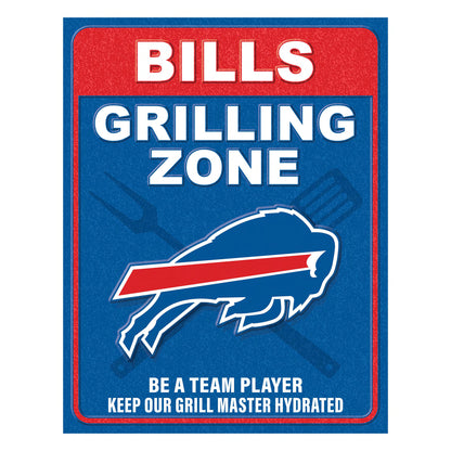NFL Grill Zone Metal Sign