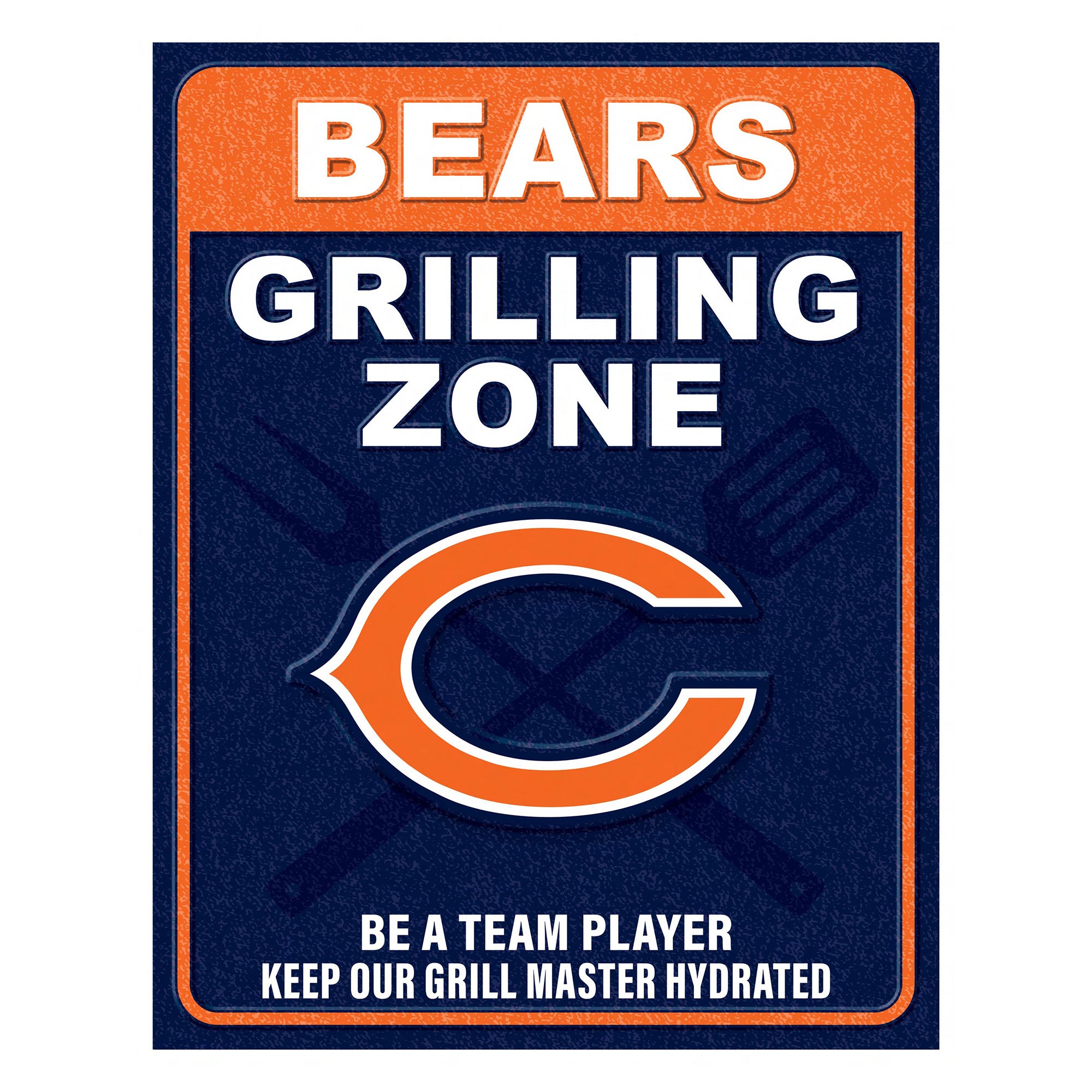 NFL Grill Zone Metal Sign