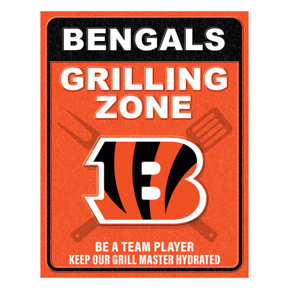 NFL Grill Zone Metal Sign