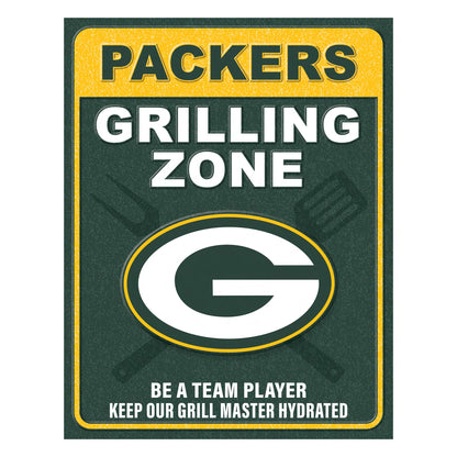 NFL Grill Zone Metal Sign