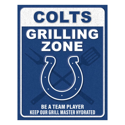 NFL Grill Zone Metal Sign