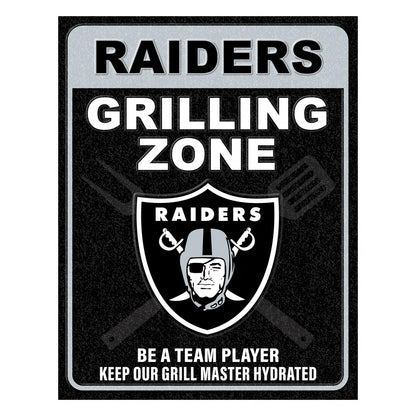 NFL Grill Zone Metal Sign