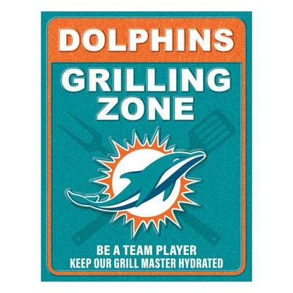 NFL Grill Zone Metal Sign
