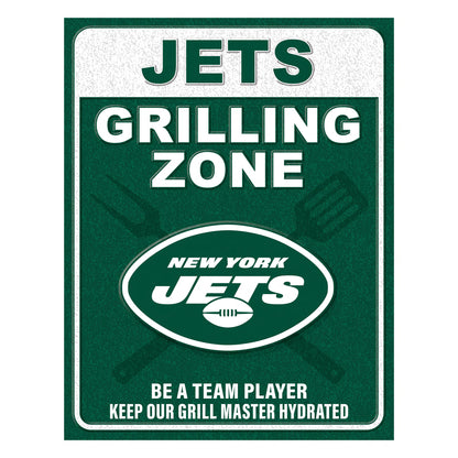 NFL Grill Zone Metal Sign
