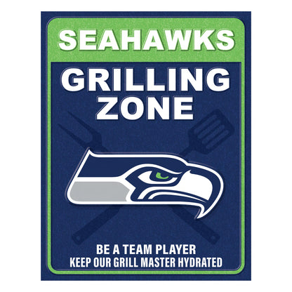NFL Grill Zone Metal Sign