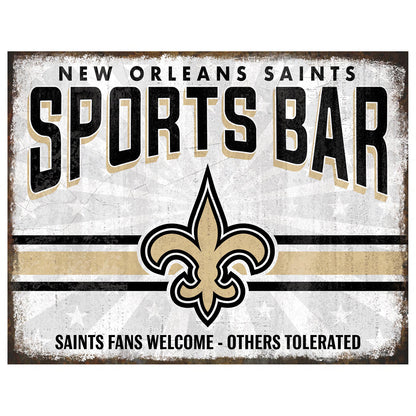 NFL Sports Bar Metal Sign