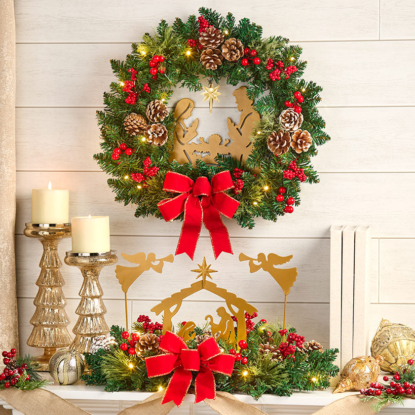 Nativity Wreath or Centerpiece
