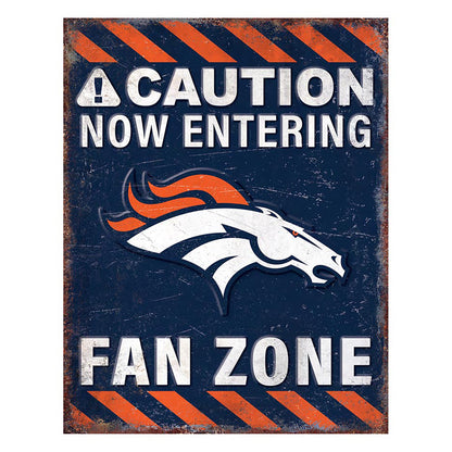 NFL Fan Zone Metal Sign