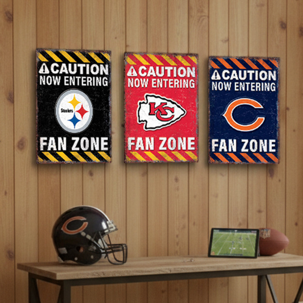 NFL Fan Zone Metal Sign