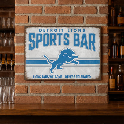 NFL Sports Bar Metal Sign