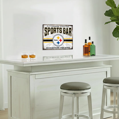 NFL Sports Bar Metal Sign