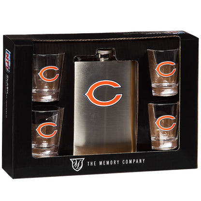 NFL Flask and Shot Glass Gift Set
