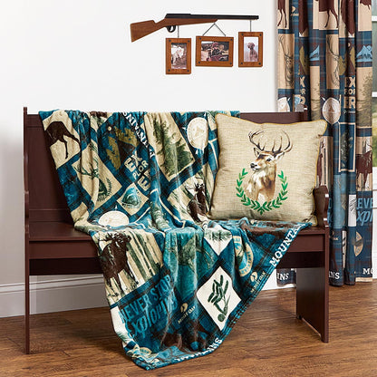 Mossy Oak Never Stop Exploring 50" x 60" Fleece Plush Throw