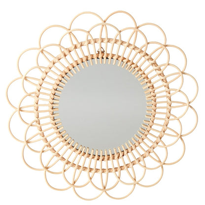 Natural Rattan Mirror - Round or Flower