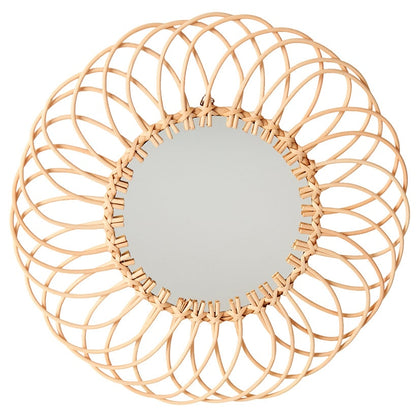 Natural Rattan Mirror - Round or Flower
