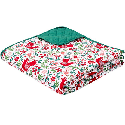 Nordic Cardinal Quilt Set Full/Queen or King with Shams