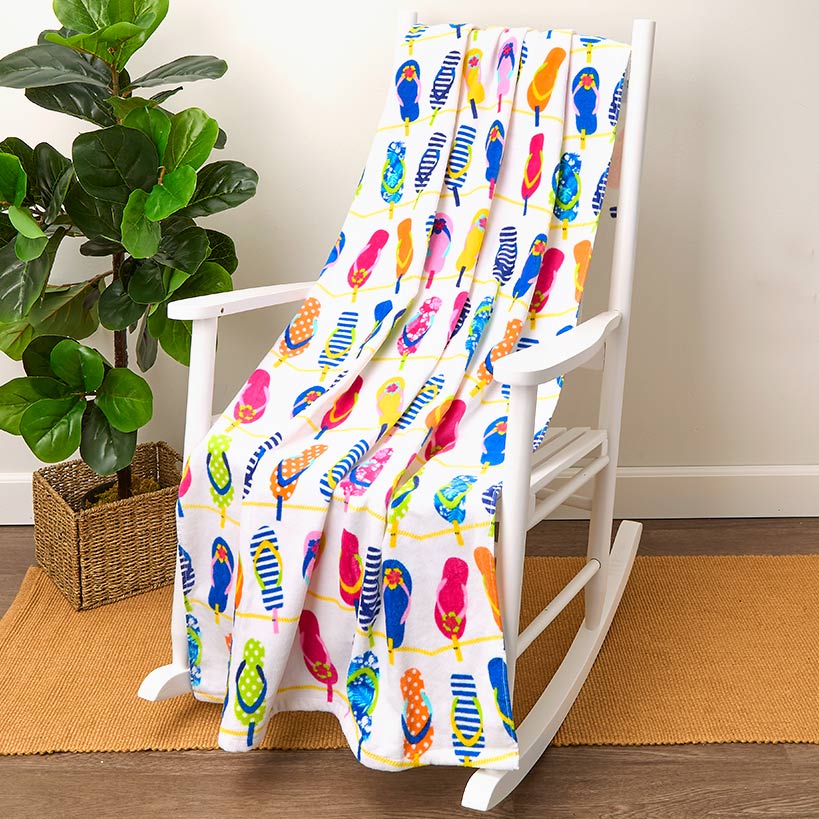 Novelty Beach Towel Cotton Oversized 34x64#select-towel_flip-flops