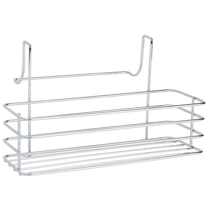 Metal Cabinet Door Organizer Rack with Towel Bar - Kitchen or Bathroom
