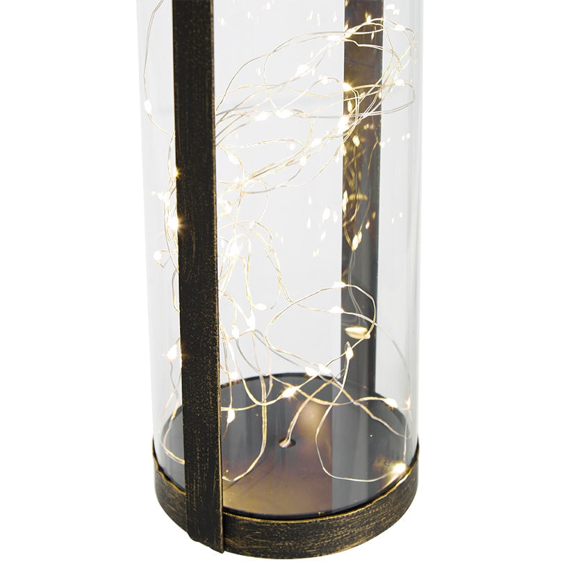 Decorative Wall Sconce With Fairy Lights - Black, Rustic Copper, or White#select-color_rustic-copper