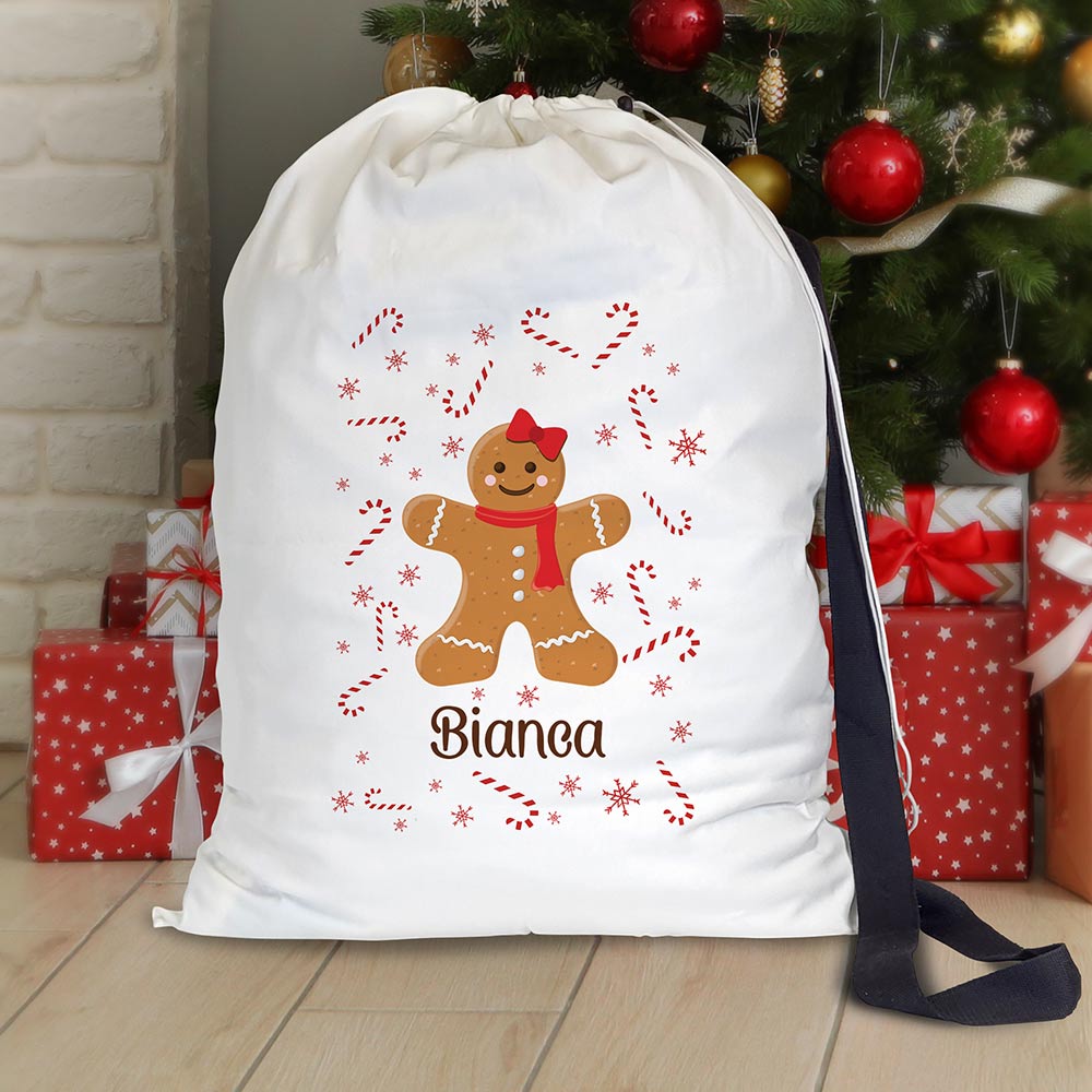Personalized Gingerbread Gift Sack