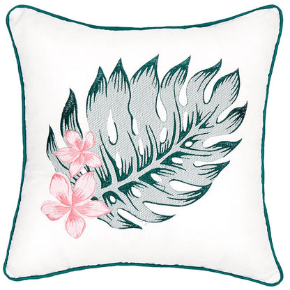 Palm Floral Reversible Full/Queen or King Comforter Set, Decorative Pillow