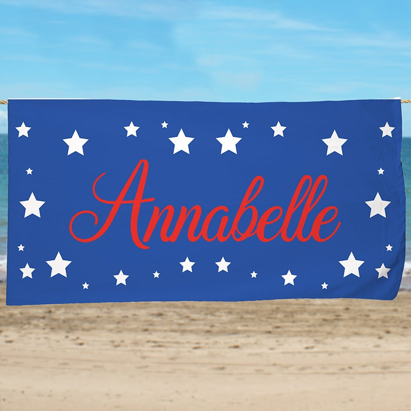 Personalized Patriotic Beach Towels
