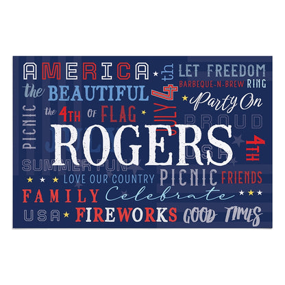 Personalized Independence Day Doormat