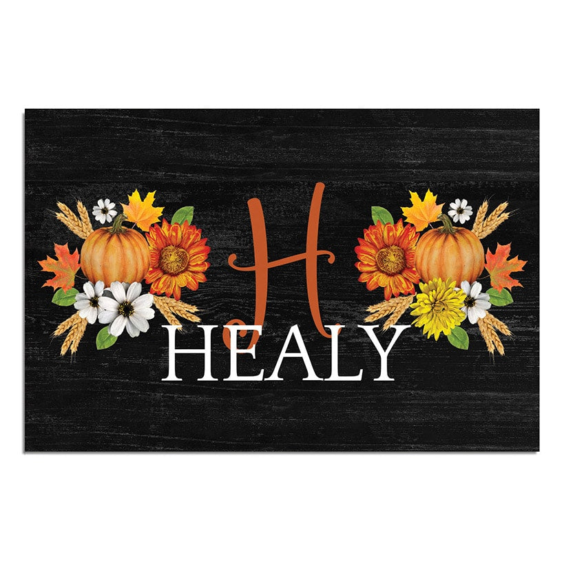Personalized Autumn Harvest Doormat