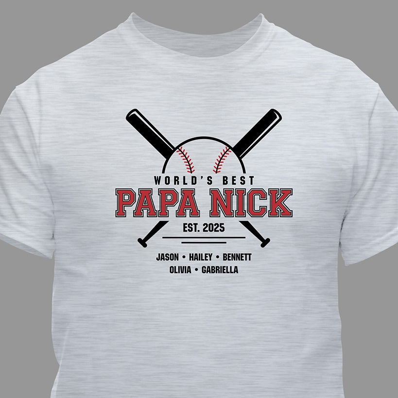 Personalized Baseball World's Best Men's T-Shirt