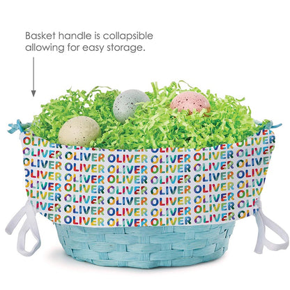 Personalized Easter Wicker Basket with Liner
