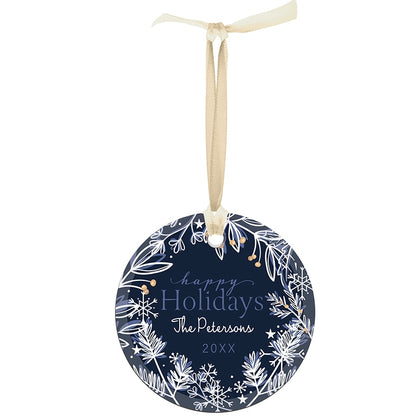 Personalized Frosted Glass Ornament