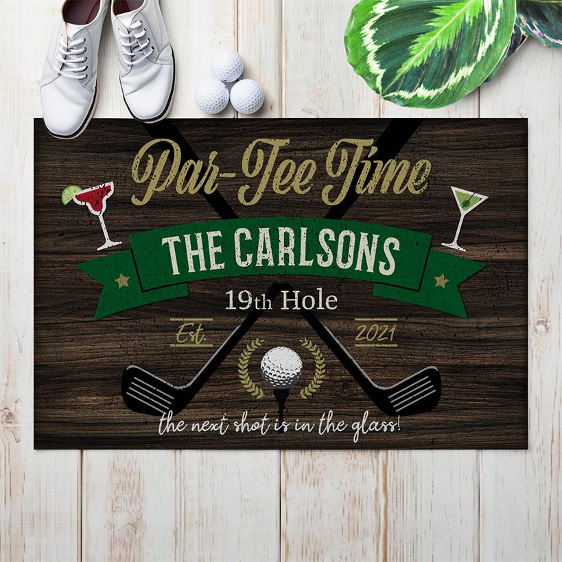 Personalized Golfer's Novelty Doormat#select-doormat_par-tee