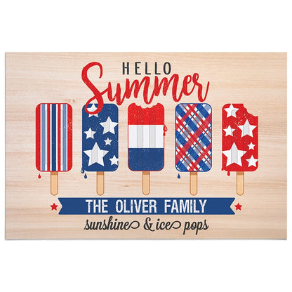 Personalized Hello Summer Doormat