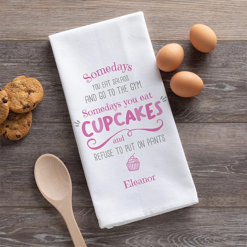 Personalized Humor Kitchen Towels#select-set_cupcakes