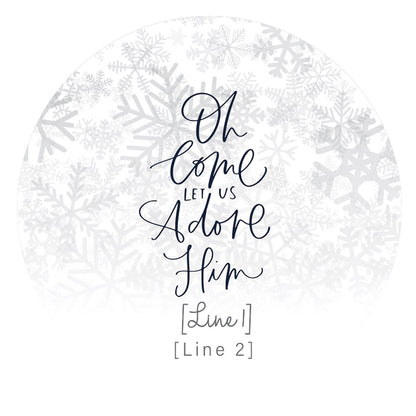 Personalized Christmas Lyric Glass Ornament