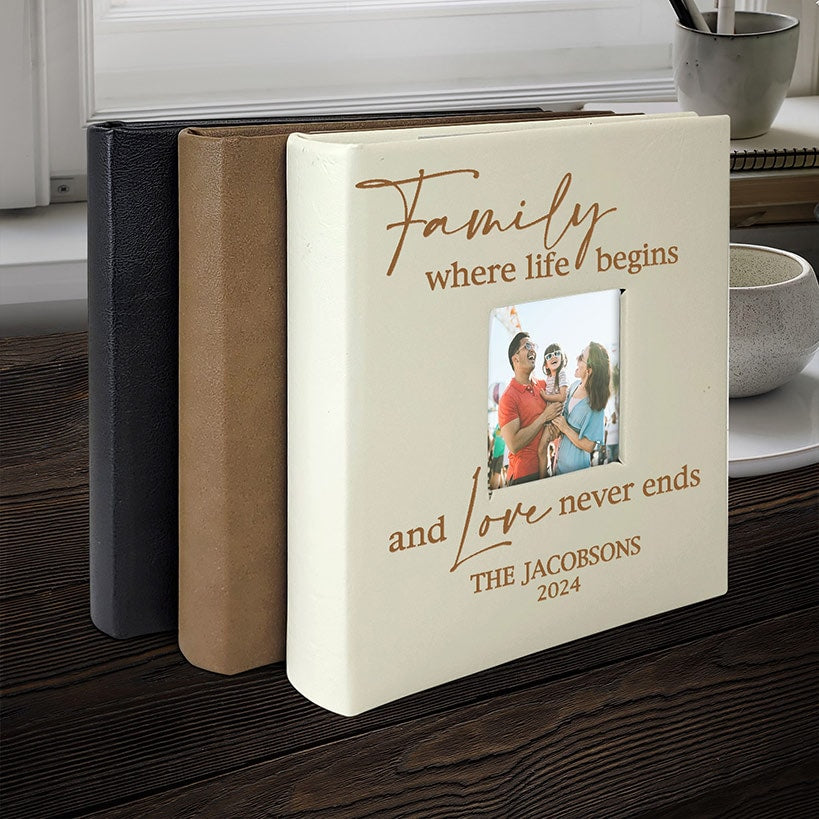 Personalized Family Where Life Begins Photo Album