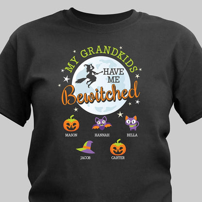 Personalized My Grandkids Have Bewitched Me T-Shirt
